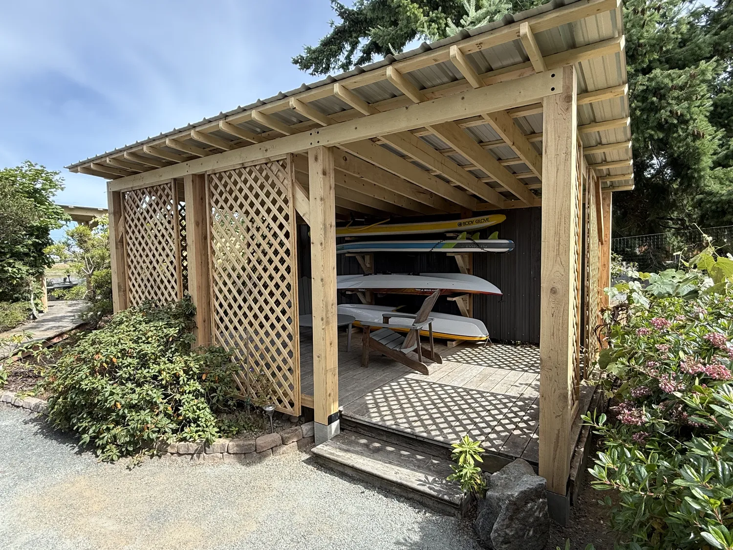 covered patio and boat storage, by Arama Building & Renovations in Qualicum Beach covered patio and boat storage, by Arama Building & Renovations in Qualicum Beach