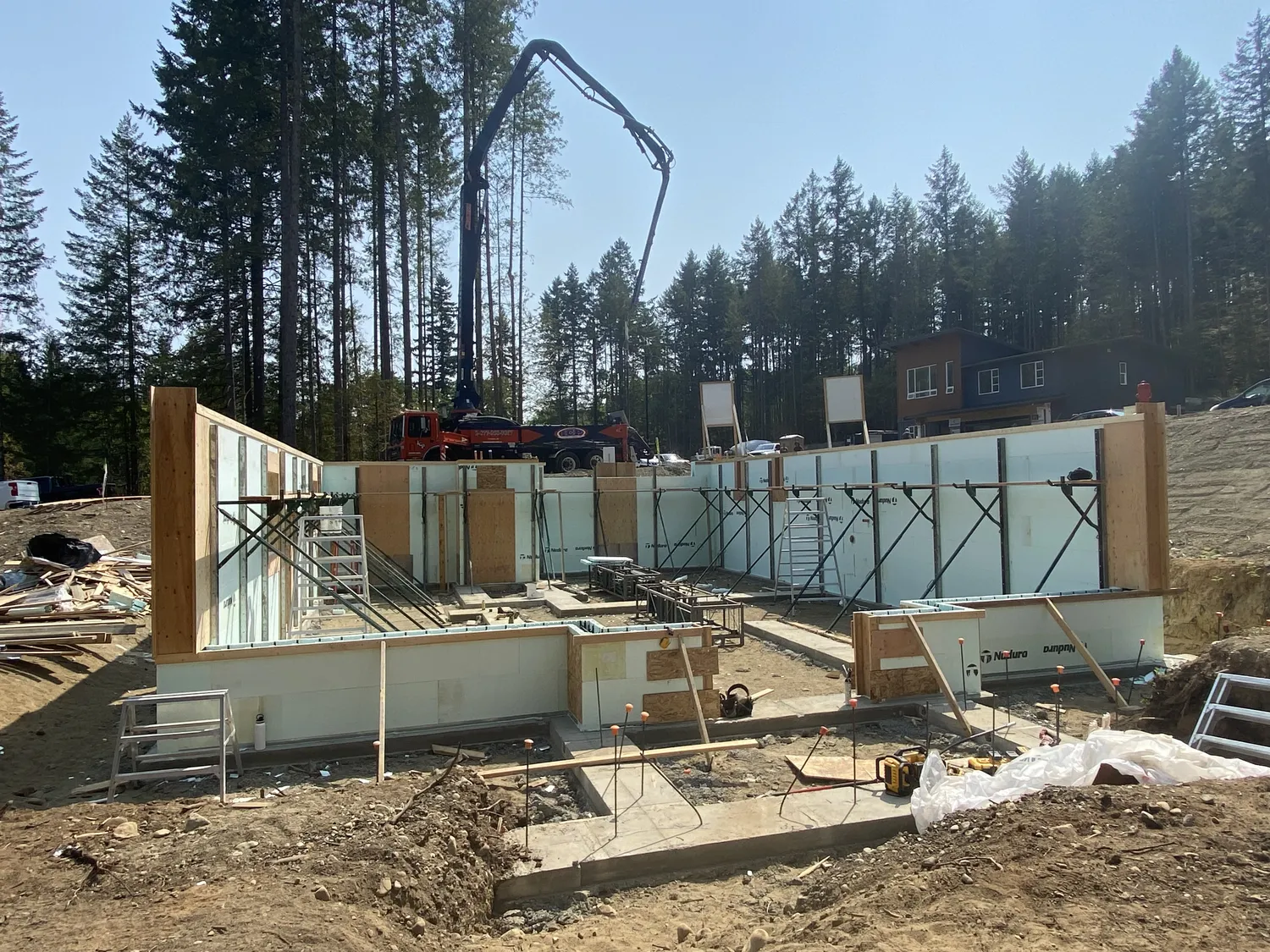 Insulated concrete form (ICF) foundation installation by Arama Building & Renovations in Qualicum Beach Insulated concrete form (ICF) foundation installation by Arama Building & Renovations in Qualicum Beach