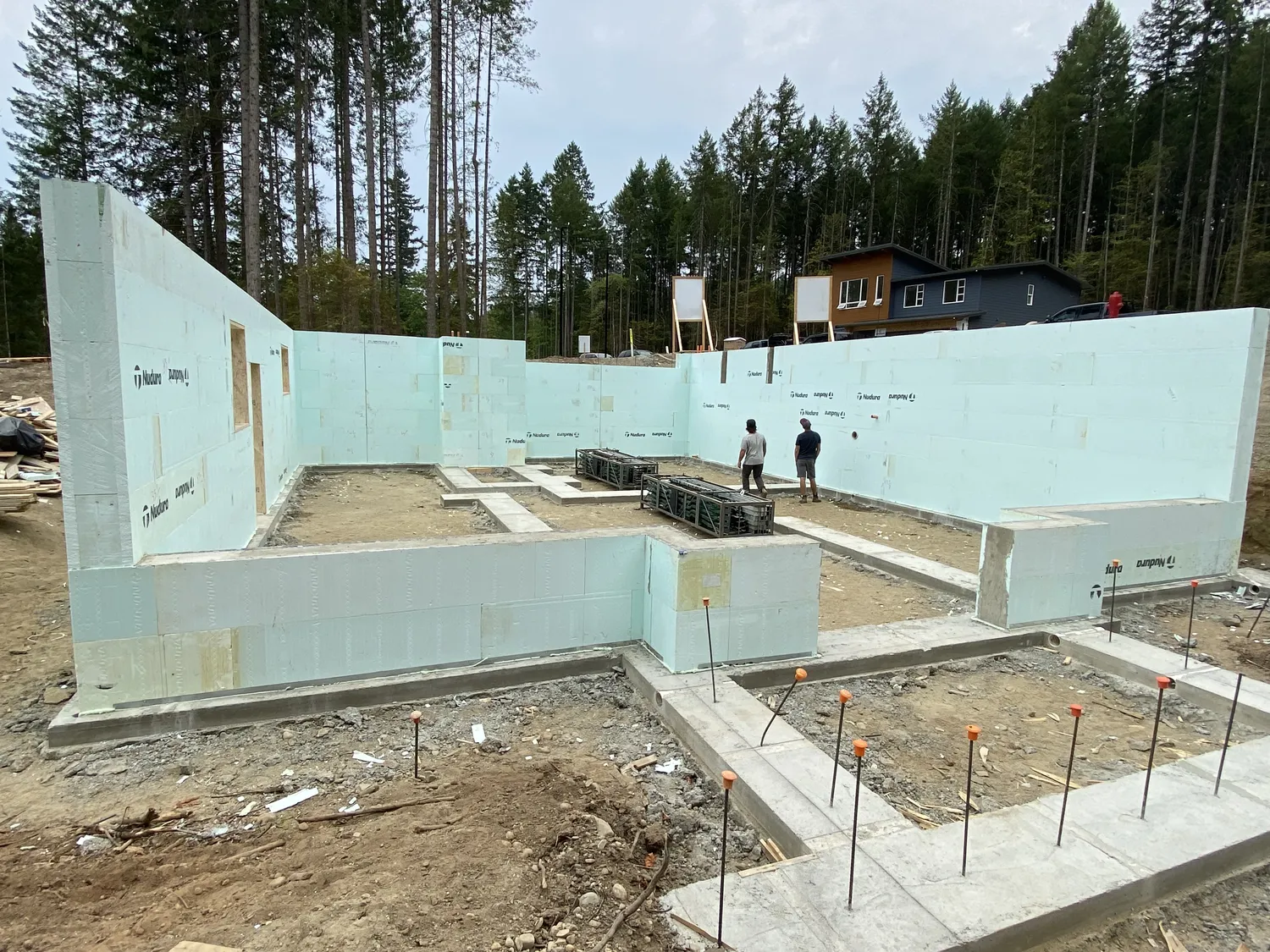 Insulated concrete form (ICF) foundation installation by Arama Building & Renovations in Qualicum Beach Insulated concrete form (ICF) foundation installation by Arama Building & Renovations in Qualicum Beach