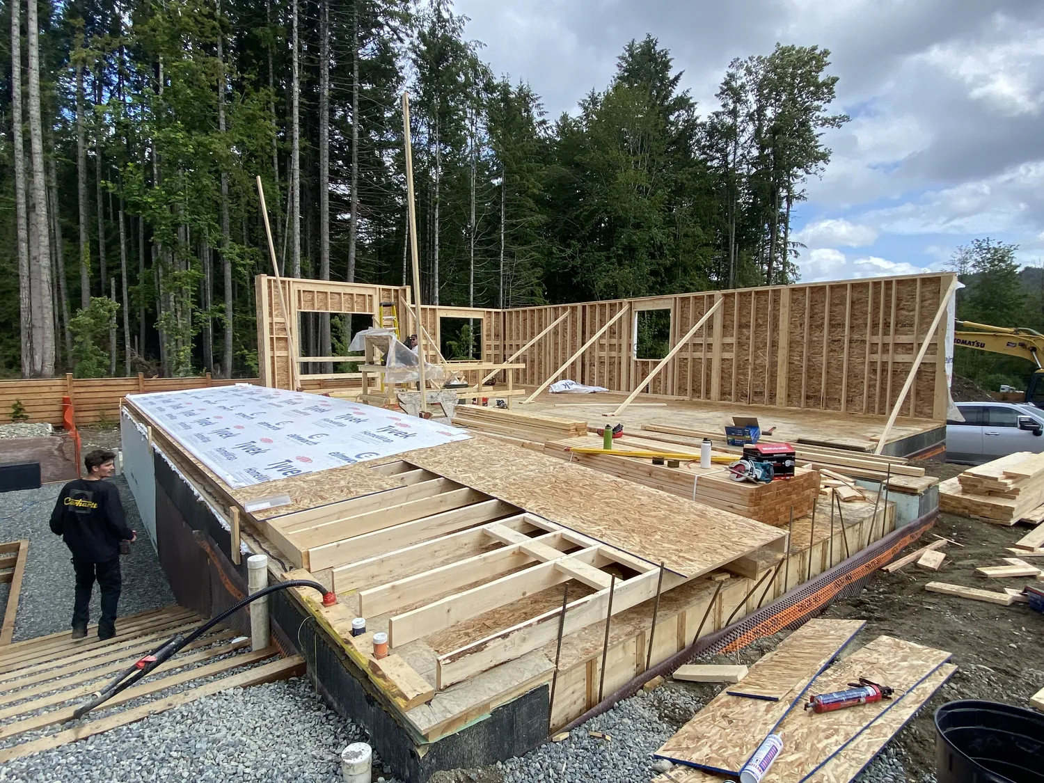 home framing in progress, by Arama Building & Renovations in Qualicum Beach home framing in progress, by Arama Building & Renovations in Qualicum Beach