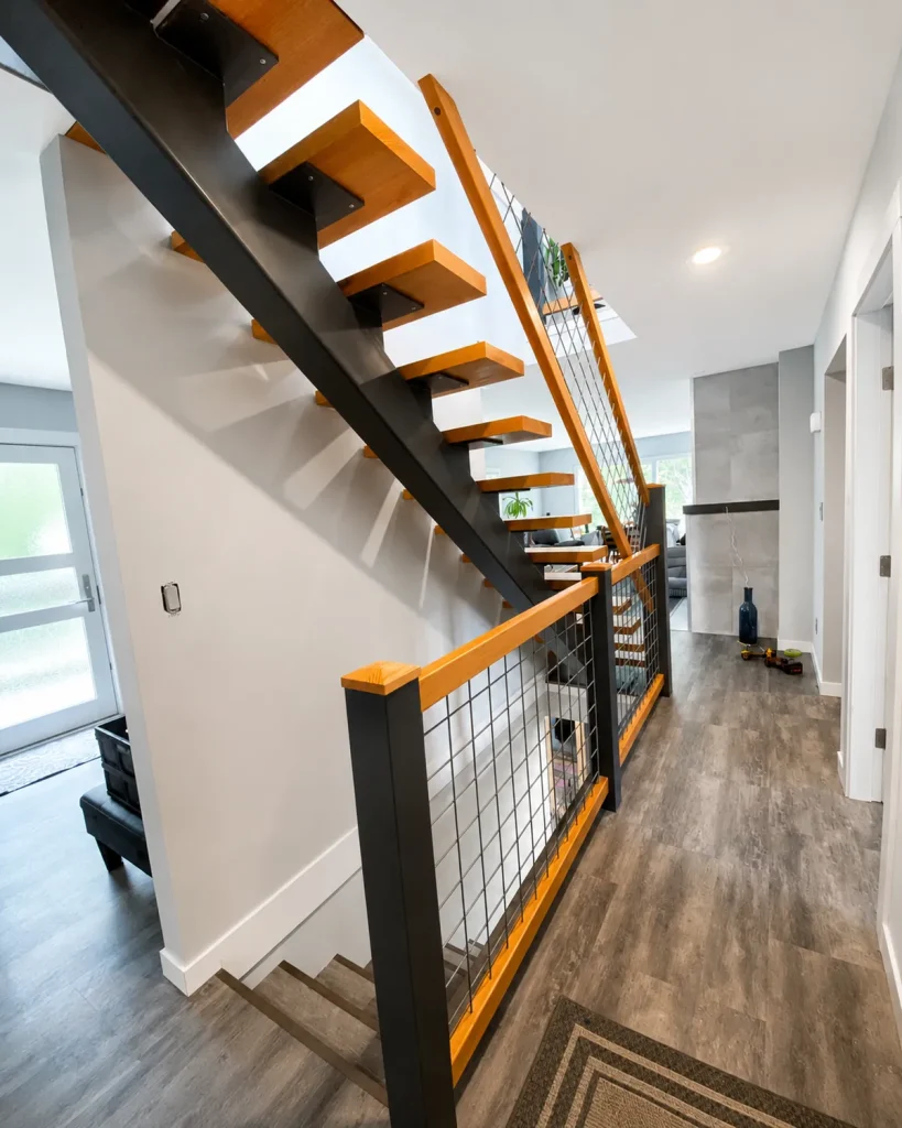 interior staircase renovation by Arama Building & Renovations in Qualicum Beach